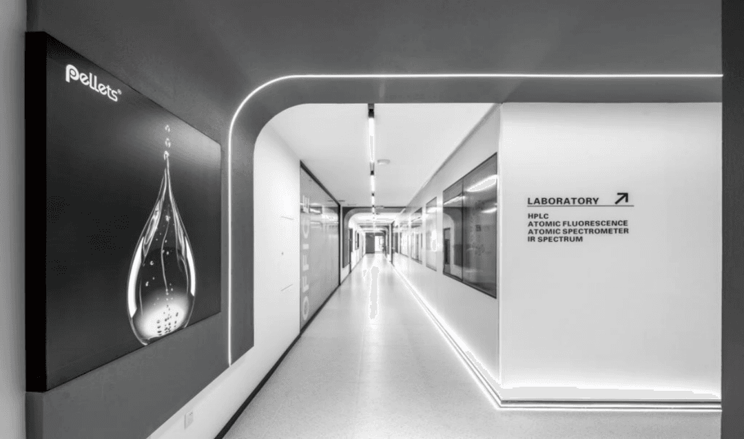 Hallway leading to laboratory